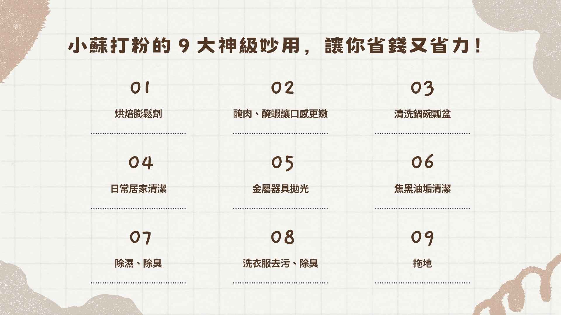 小蘇打粉的 9 大神級妙用，讓你省錢又省力！